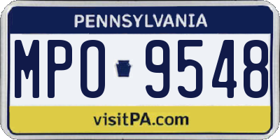 PA license plate MPO9548