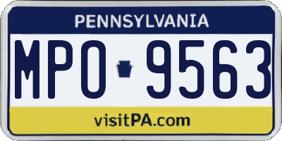 PA license plate MPO9563