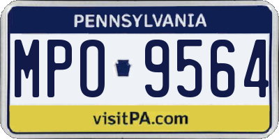 PA license plate MPO9564