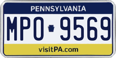 PA license plate MPO9569