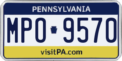 PA license plate MPO9570