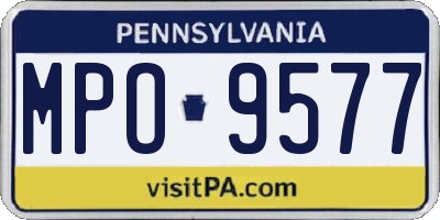 PA license plate MPO9577