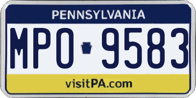 PA license plate MPO9583