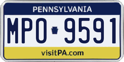 PA license plate MPO9591