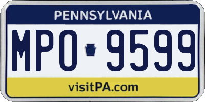 PA license plate MPO9599