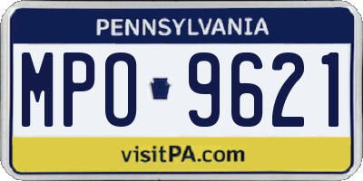 PA license plate MPO9621