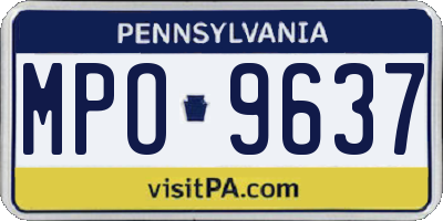 PA license plate MPO9637