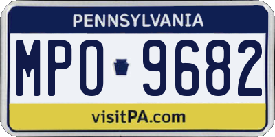 PA license plate MPO9682