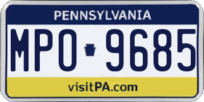 PA license plate MPO9685