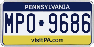 PA license plate MPO9686