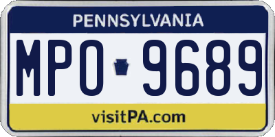 PA license plate MPO9689
