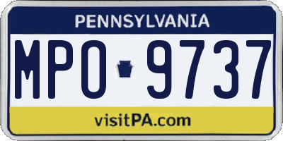 PA license plate MPO9737