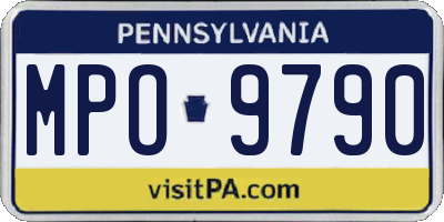 PA license plate MPO9790
