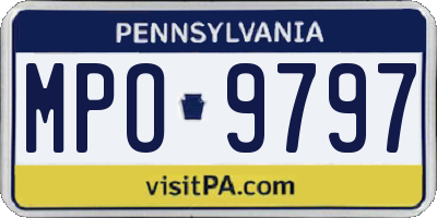 PA license plate MPO9797