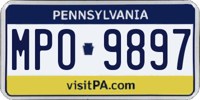 PA license plate MPO9897