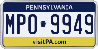 PA license plate MPO9949