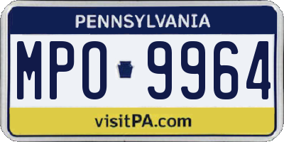 PA license plate MPO9964