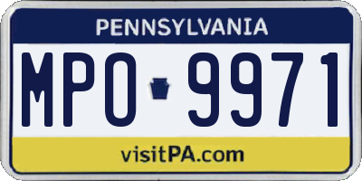 PA license plate MPO9971