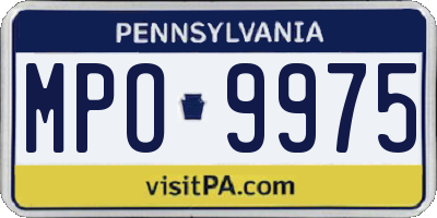 PA license plate MPO9975