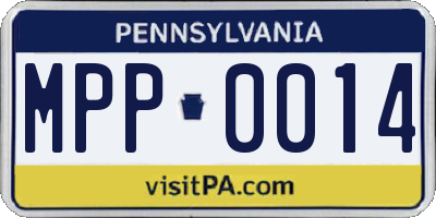 PA license plate MPP0014