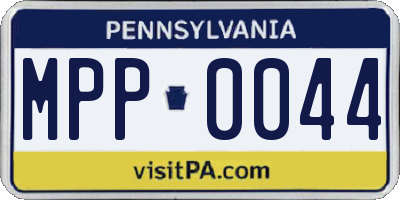 PA license plate MPP0044