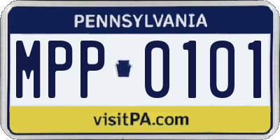 PA license plate MPP0101