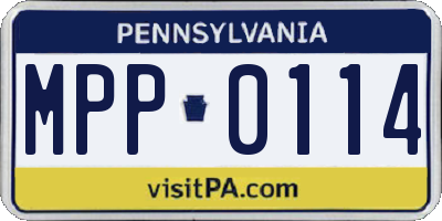 PA license plate MPP0114