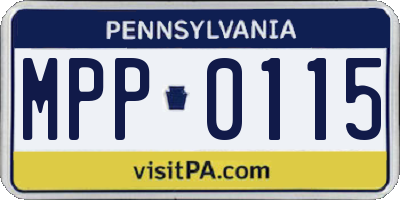 PA license plate MPP0115