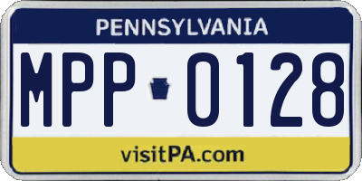 PA license plate MPP0128