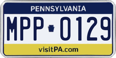 PA license plate MPP0129