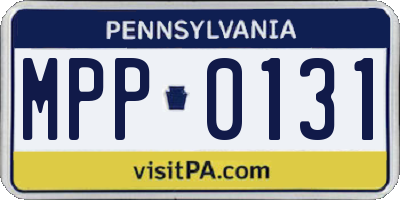 PA license plate MPP0131