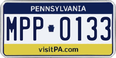 PA license plate MPP0133