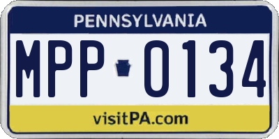 PA license plate MPP0134