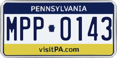PA license plate MPP0143