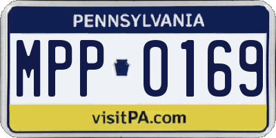 PA license plate MPP0169
