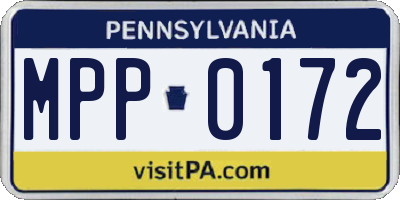 PA license plate MPP0172