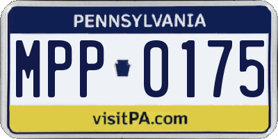 PA license plate MPP0175