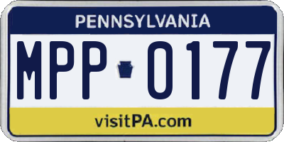 PA license plate MPP0177