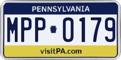 PA license plate MPP0179