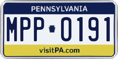 PA license plate MPP0191