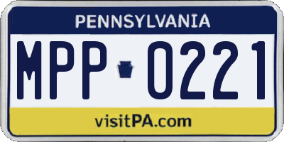 PA license plate MPP0221