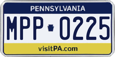 PA license plate MPP0225
