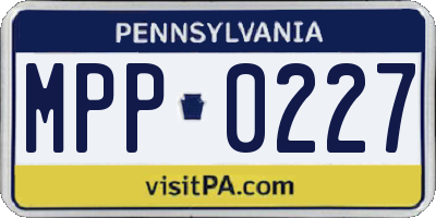 PA license plate MPP0227
