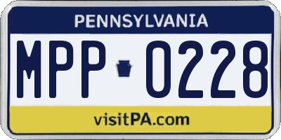 PA license plate MPP0228