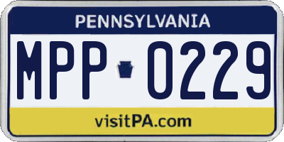 PA license plate MPP0229