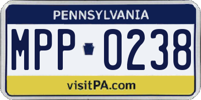 PA license plate MPP0238