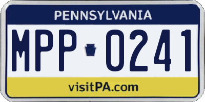 PA license plate MPP0241