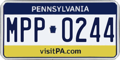 PA license plate MPP0244