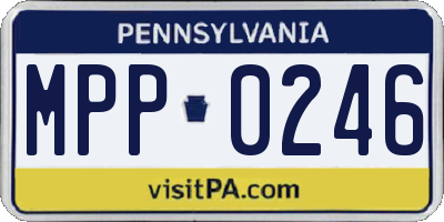 PA license plate MPP0246