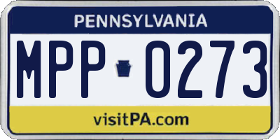 PA license plate MPP0273